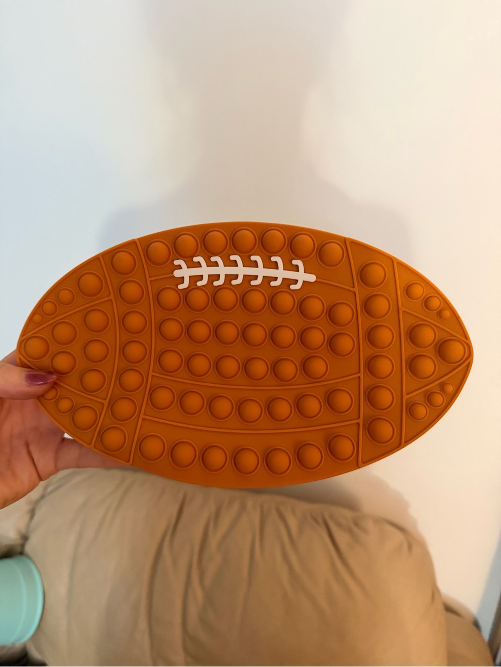 Target Orange Football Pop-It Pencil Case